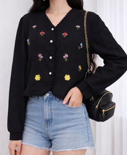 شومیز بهاره گلدوزی زنانه