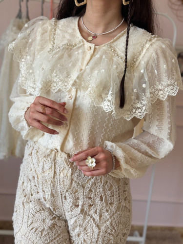 شومیز پرنسسی مرواریدی